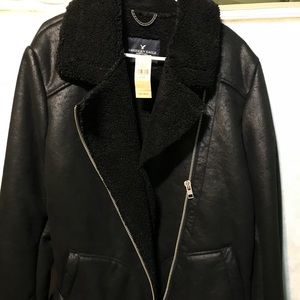 Jacket leather faux